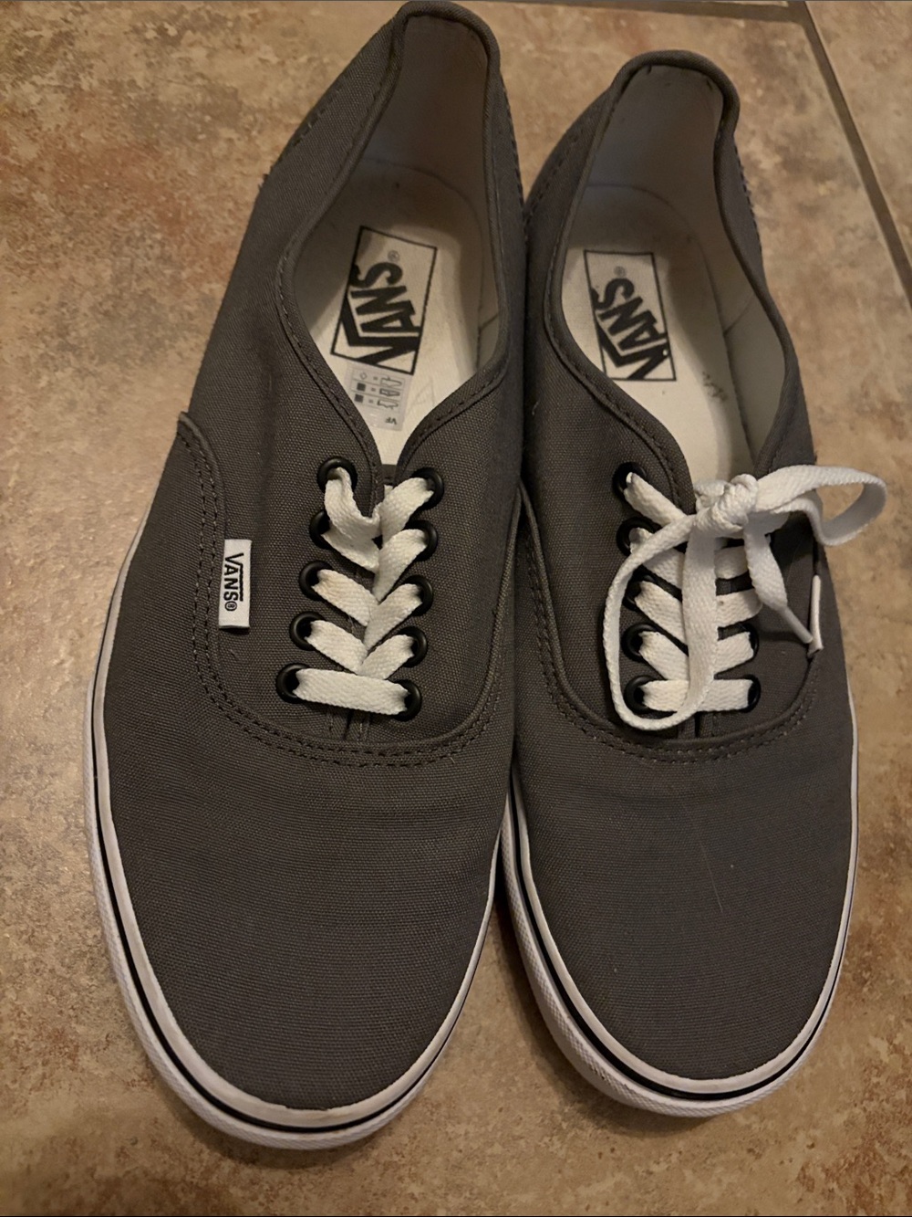 Vans Men's Grey Canvas Sneakers